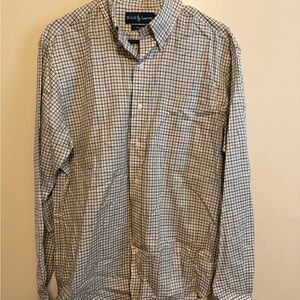 Ralph Lauren Men's Plaid Shirt - Green and Brown